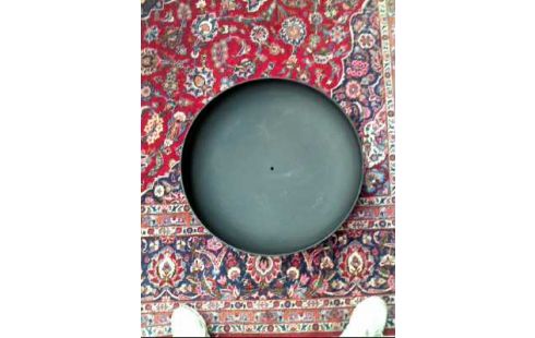 FEUERSCHALE SCHWARZ STÄHLERN RUND