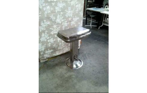 SÄULENGRILL EDELSTAHL HOLZKOHLE VERSTELLBAR