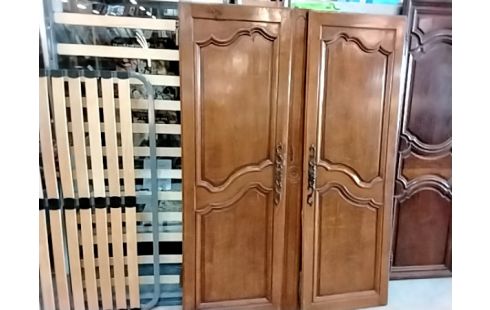 PAIRE DE PORTES 19E NOYER + CLEF