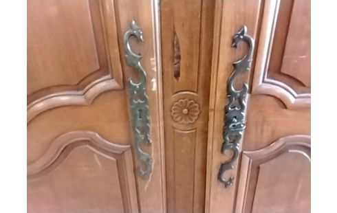 PAIRE DE PORTES 19E NOYER + CLEF