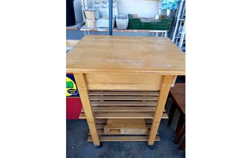 DESSERTE CUISINE BOIS CLAIR