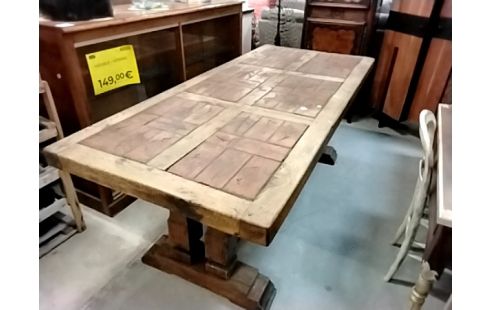 TABLE DE FERME CARRELÉE 212X92CM