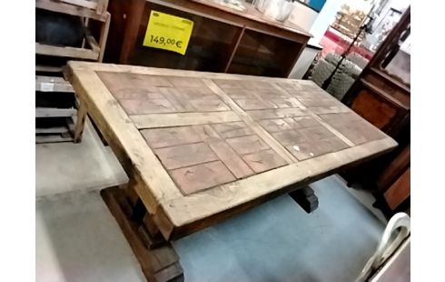 TABLE DE FERME CARRELÉE 212X92CM