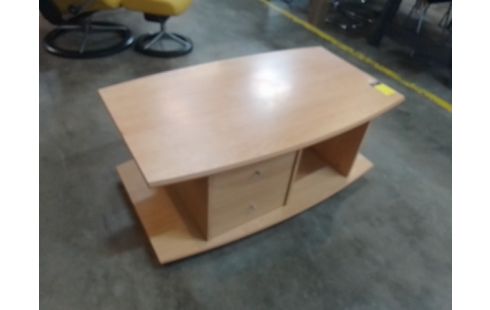 TABLE BASSE MELAMINE EN L'ÉTAT 2 TIROIRS