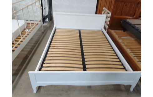 LIT PEINT BLANC 140X190 AVEC SOMMIER