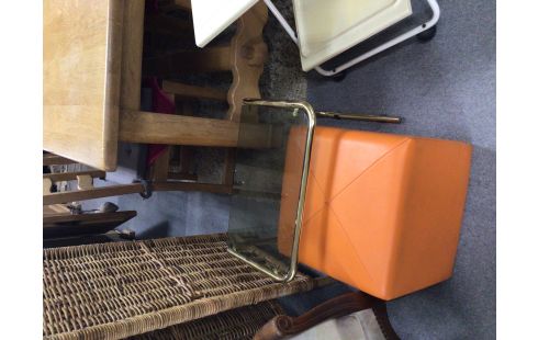 TABLE D APPOINT DORE VERRE FUME