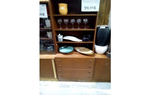 BIBLIOTHEQUE VINTAGE 2 CORPS ST SCANDINAVE COMMODE 4T