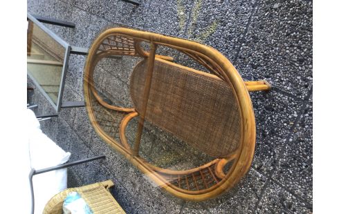 TABLE BASSE ROTIN OVALE