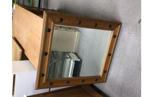 MIROIR CHENE RONDS NOIR