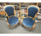FAUTEUIL VELOURS BLEU