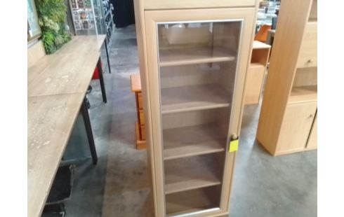 MEUBLE MELAMINE 1 PORTE VITRÉE