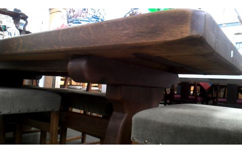 TABLE MONASTERE MASSIF RUSTIQUE CHENE