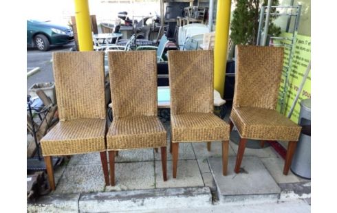 CHAISE DE JARDIN TRESSÉE LOT DE 4
