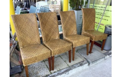 CHAISE DE JARDIN TRESSÉE LOT DE 4