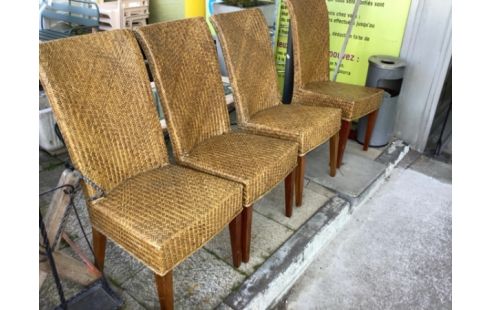 CHAISE DE JARDIN TRESSÉE LOT DE 4
