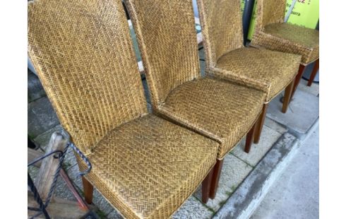 CHAISE DE JARDIN TRESSÉE LOT DE 4