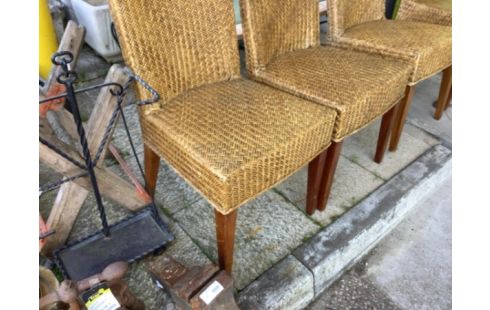 CHAISE DE JARDIN TRESSÉE LOT DE 4