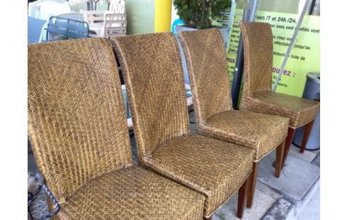CHAISE DE JARDIN TRESSÉE LOT DE 4