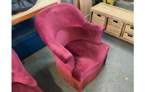 FAUTEUIL CRAPAUD ROSE ACCOUDOIR