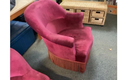 FAUTEUIL CRAPAUD ROSE ACCOUDOIR