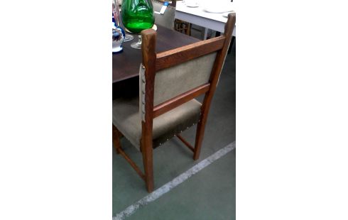 6 STOELEN EIK GROEN FLUWEEL