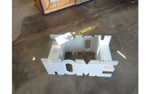 TABLE BASSE PLATEAU VERRE HOME