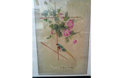 SEIDENMALEREI I.R. ASIATISCH FLORAL