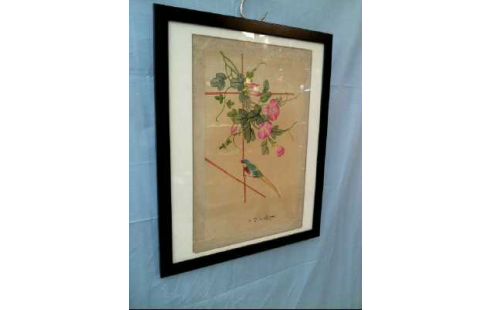 SEIDENMALEREI I.R. ASIATISCH FLORAL