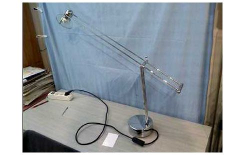 TISCHLAMPE GET. METALL SILB.FARB. VERST.BAR