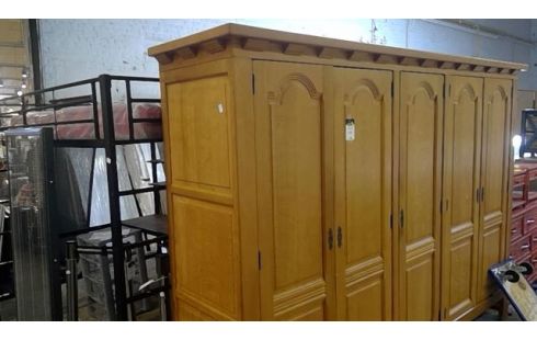 GARDE ROBES CHENE  CLAIR 5 PORTES