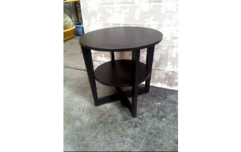 MESA AUXILIAR NEGRO REDONDO