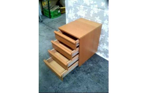 ROLLCONTAINER HOLZ BUCHENOPTIK 4-SCHUBL.