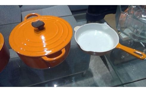LOT DE CASSEROLES FONTE ORANGE
