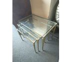 TABLES GIGOGNES METAL VERRE