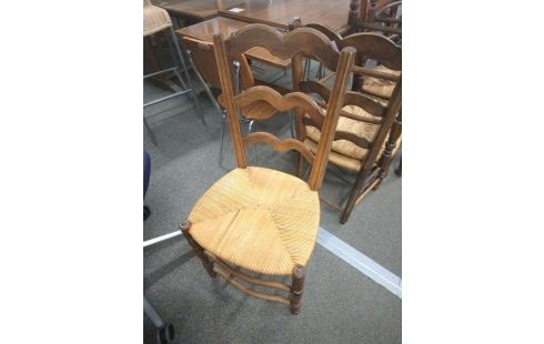 CHAISE PAILLEES LOT DE 5