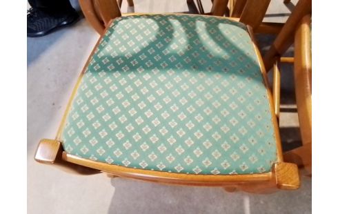 LOT DE 4 CHAISES TISSEES MERISIER