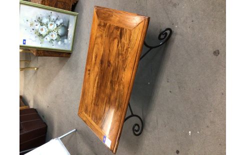 TABLE BASSE CHENE FER FORGE