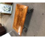 TABLE BASSE CHENE FER FORGE