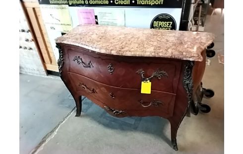 COMMODE 2 TIROIRS MARBRE ACCIDENTÉ