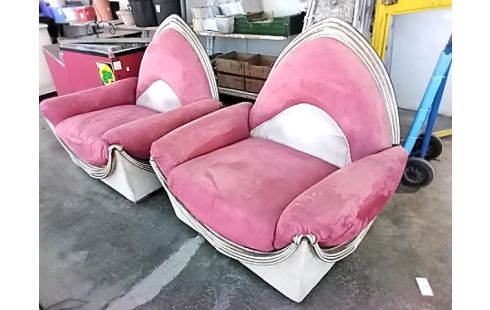 PAIRE DE FAUTEUILS DECO