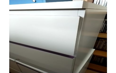 CHEVET 2 TIROIRS BLANCS LISERET