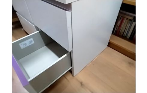 CHEVET 2 TIROIRS BLANCS LISERET