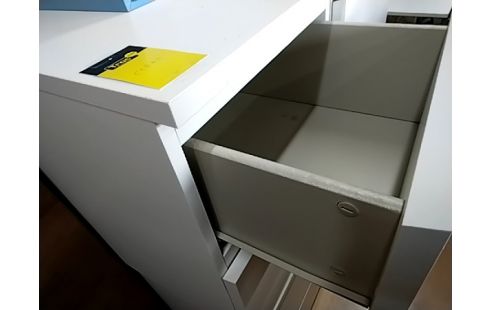 CHEVET 2 TIROIRS BLANCS