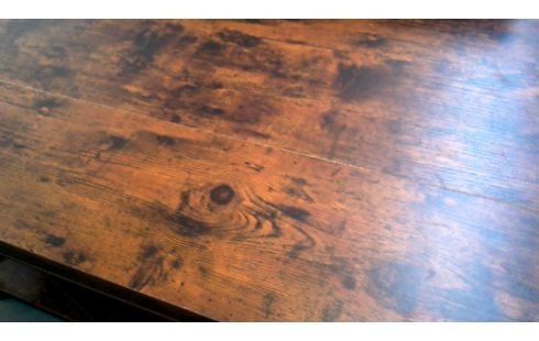 SALONTAFEL ANTRACIET IJZER HOUT LOOK