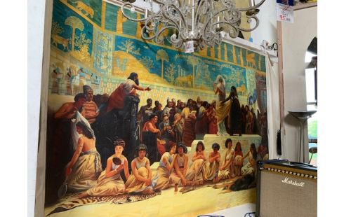 SCHILDERIJ op doek Kopie van " the Babylonian Marriage Market " 1875 edwin Long