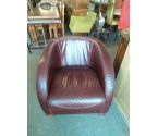 FAUTEUIL CUIR BORDEAUX