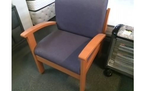 FAUTEUIL BOIS ET ASSISES VIOLETTE