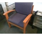 FAUTEUIL BOIS ET ASSISES VIOLETTE