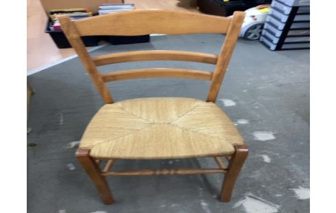 CHAISE PAILLE LOT DE 4