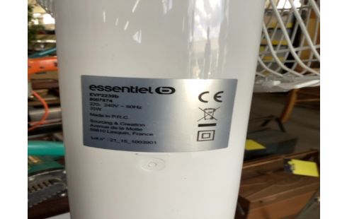 VENTILATEUR ESENTIEL BLANC AVEC TÉLÉCOMMANDE